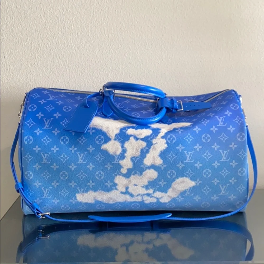 Louis Vuitton Blue Cloud Keepall Virgil Abloh Limited Edition Runway